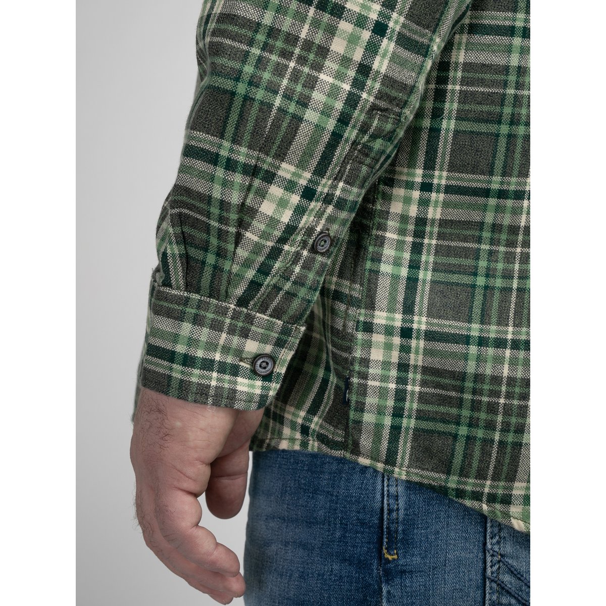 Chemise à carreaux plus size bristol vert wasabi, PETROL INDUSTRIES