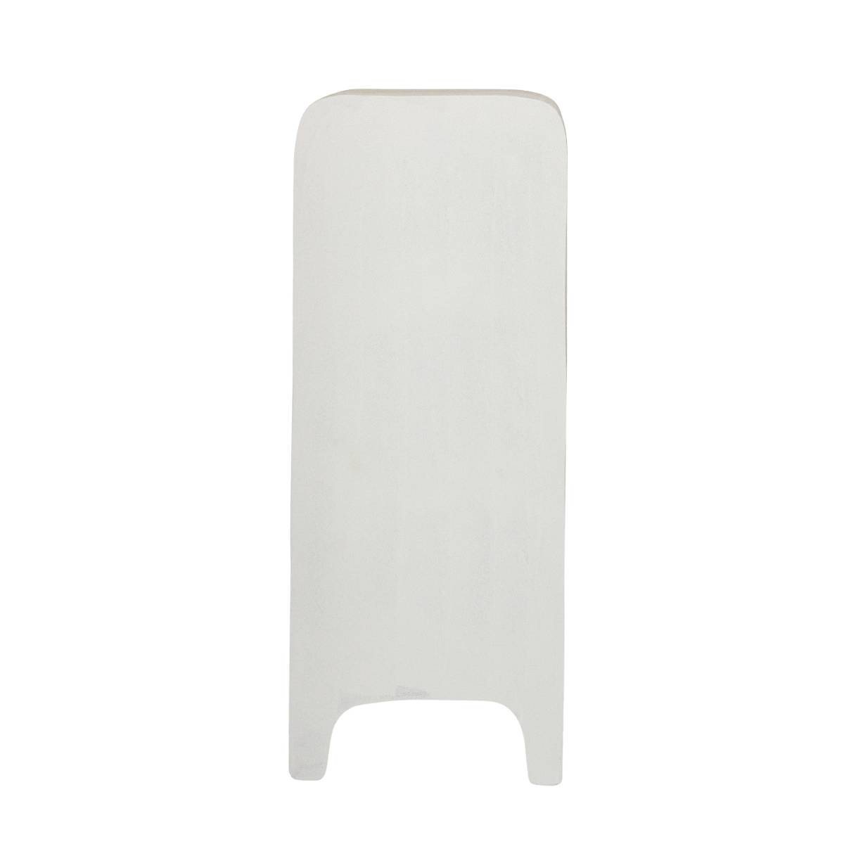 Bibliothèque en bois effet béton blanc  DANAÉ blanc, MADE IN MEUBLES 