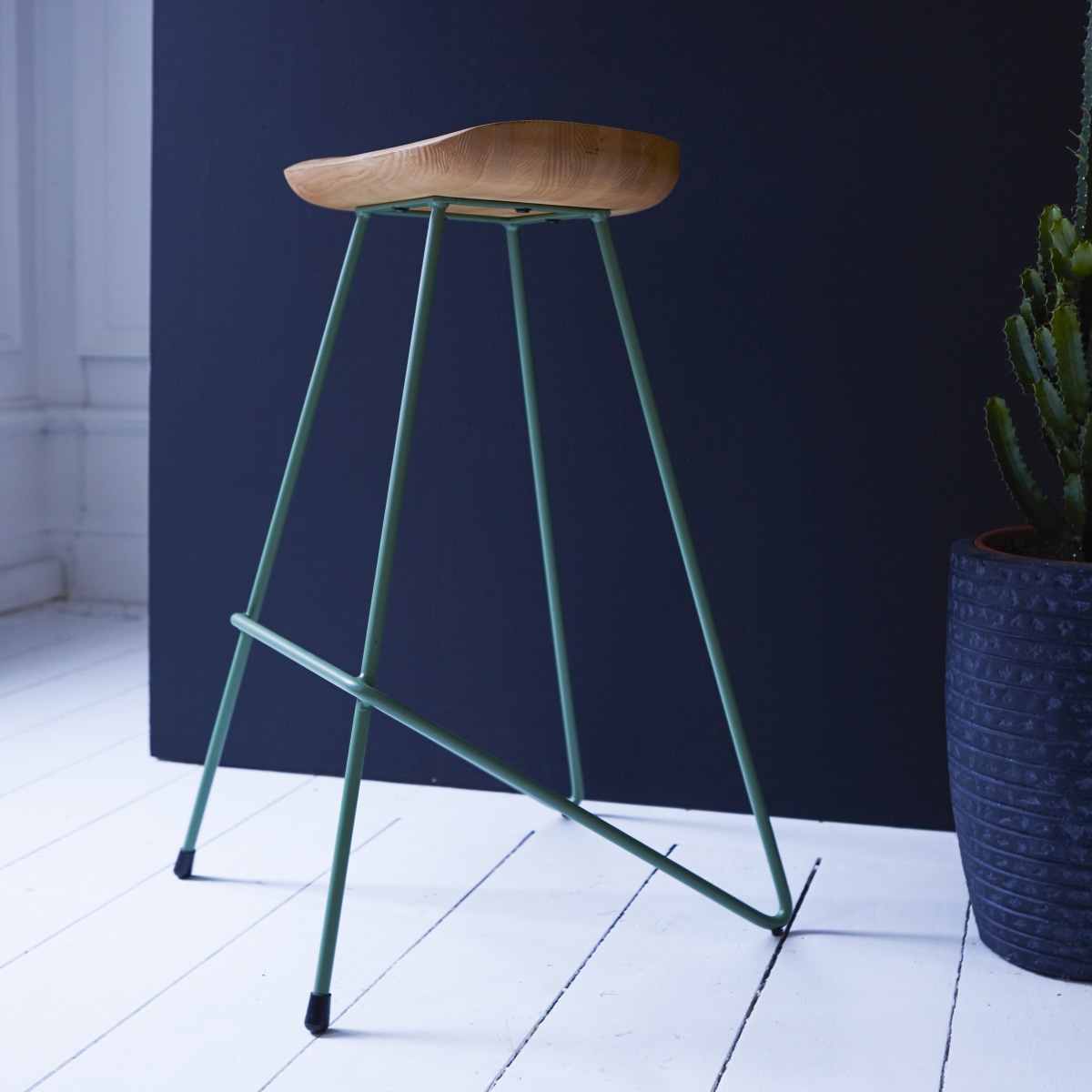 Tabouret de bar en Frêne, MARI vert, TIKAMOON
