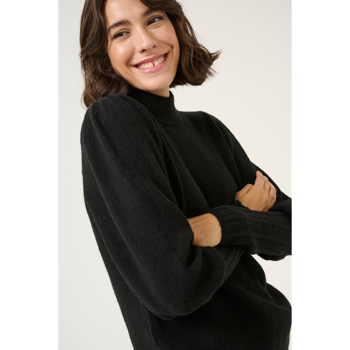 Knitted pullover noir black deep, KAFFE