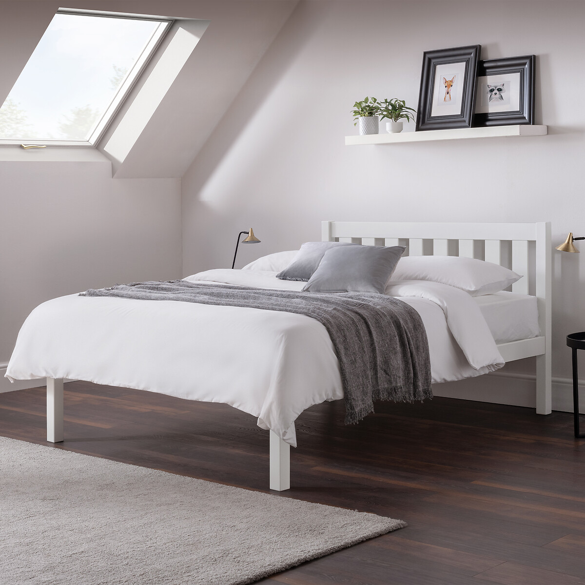 Lara Pine Bed ecru , SO'HOME