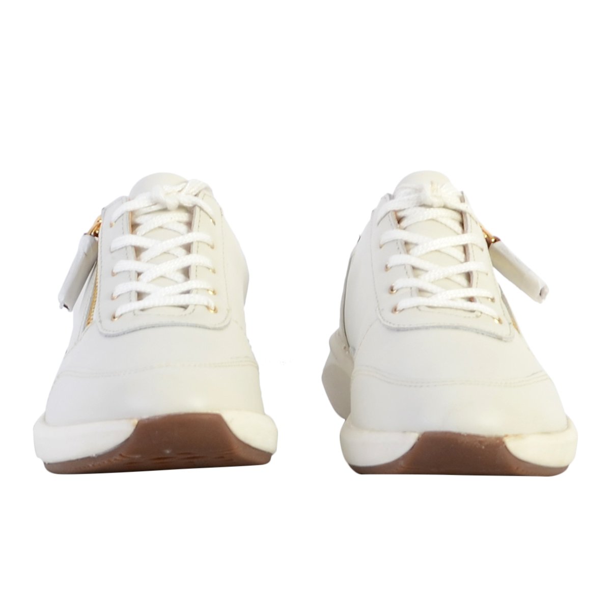 Basket Cuir Un Rio Zip cuir blanc, CLARKS