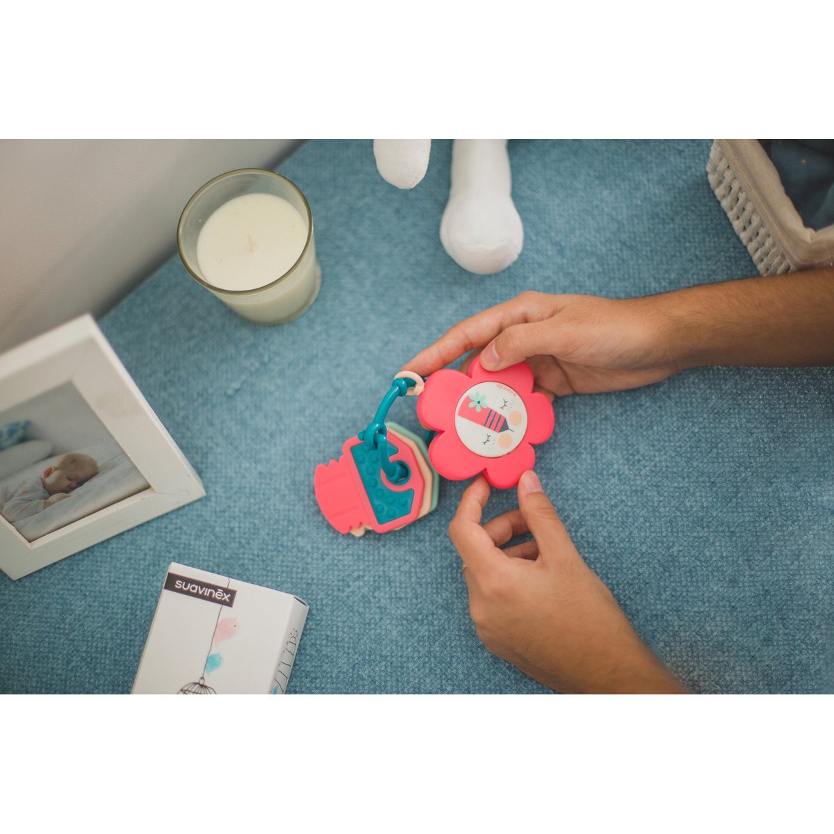 Jouet bébé anneau de dentition musical multicolore, SUAVINEX