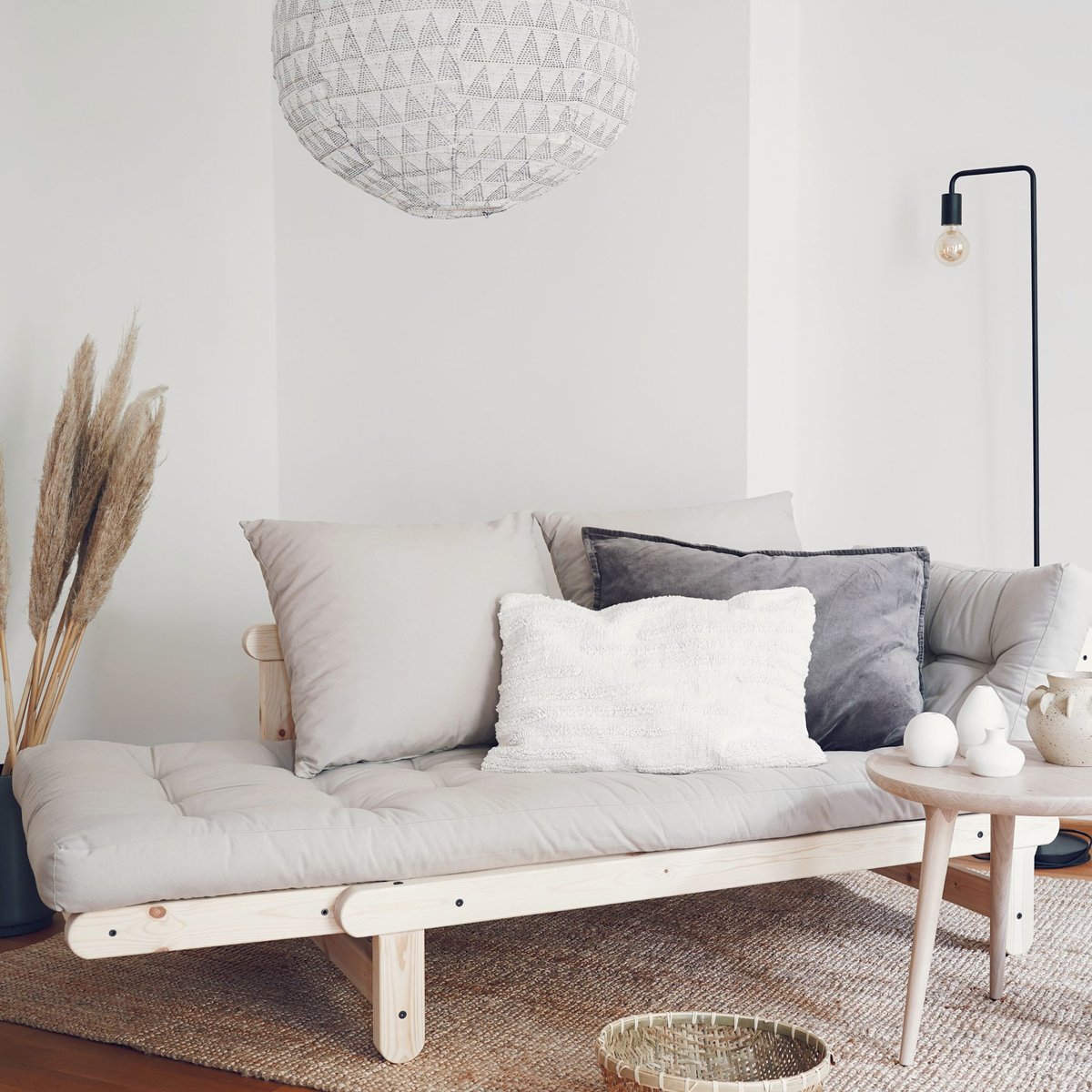 Banquette futon en pin massif, Beat - BEAT bordeaux, KARUP DESIGN