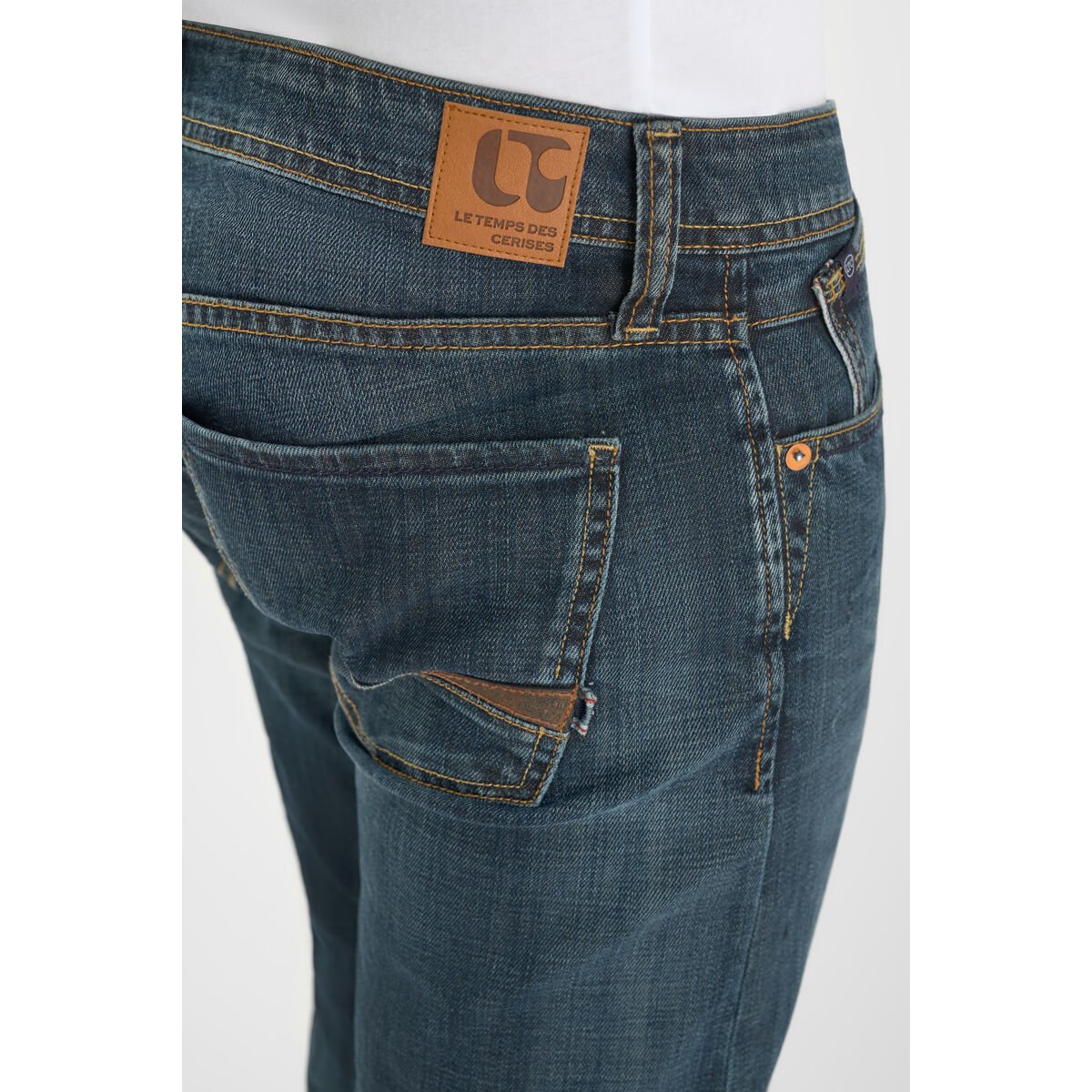 Jeans slim stretch 700/11, longueur 34 blue, LE TEMPS DES CERISES