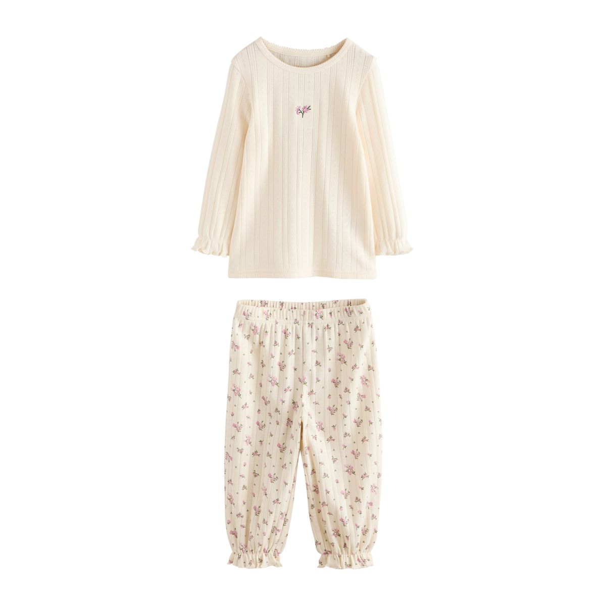 Pyjama style jogging en pointelle, lot de 2 rose, NEXT