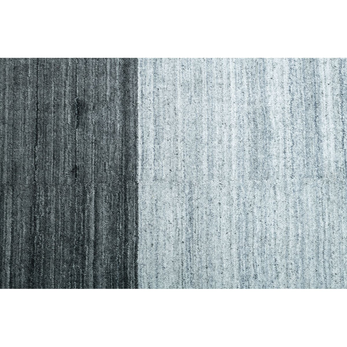 Tapis tissé main en viscose gris, THEKO
