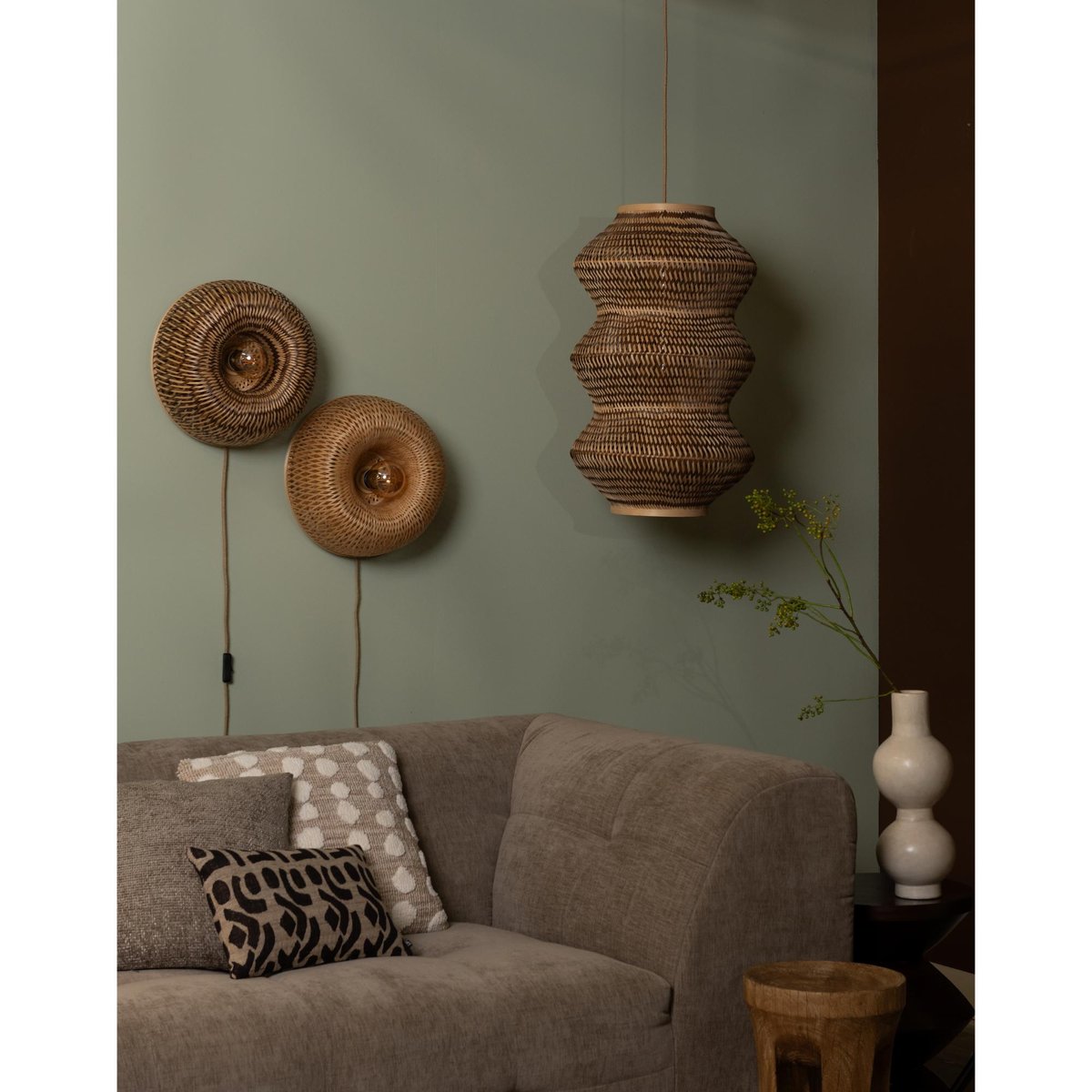 Applique Bambou BARBADOS marron clair, GOOD & MOJO