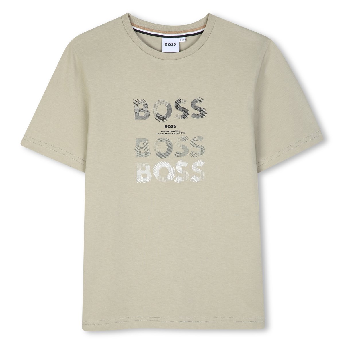 Tee-shirt manches courtes gris, BOSS KIDSWEAR