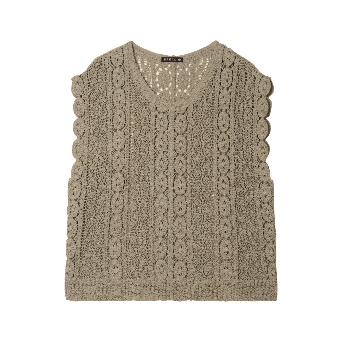 Débardeur macramé vert clair, BREAL
