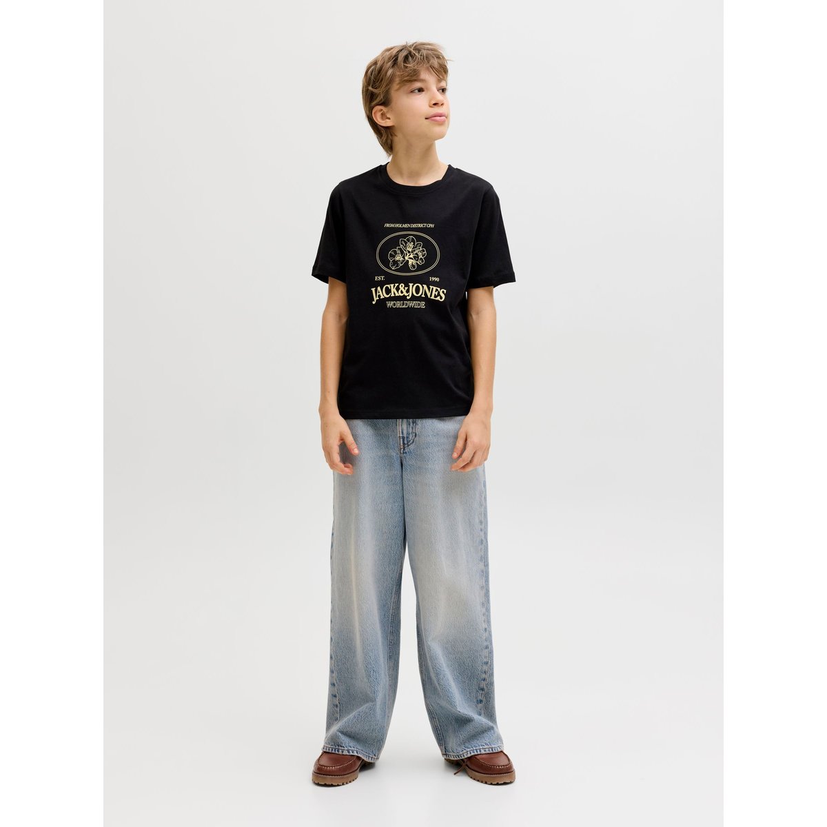 Jean À Coupe Wide blue denim 1, JACK & JONES JUNIOR