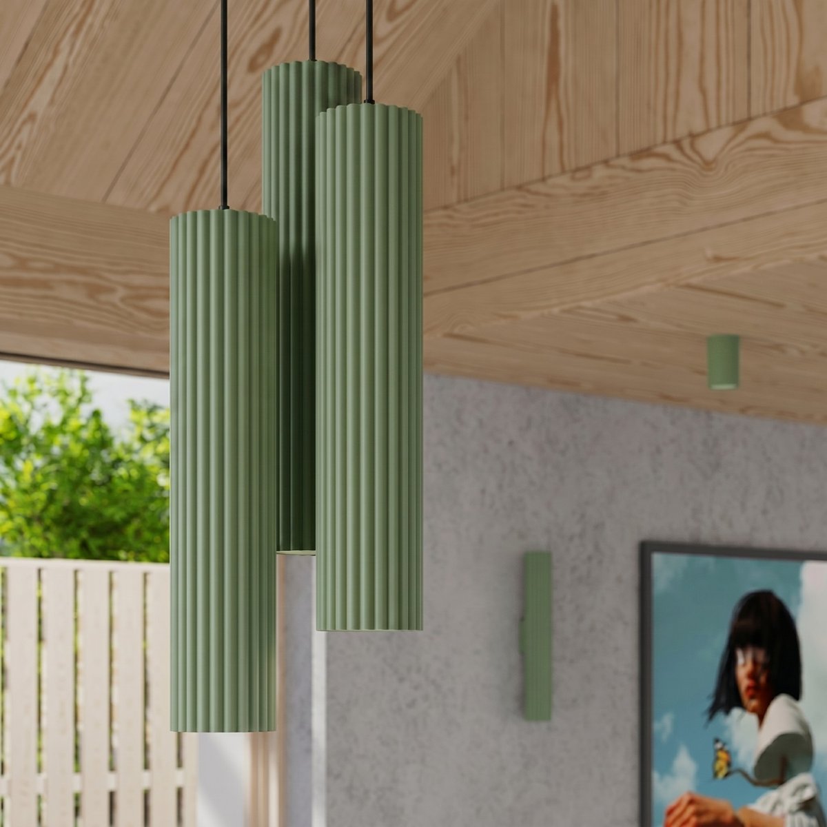 Applique murale Aluminium Sauge GU10 2 KARBON sauge, EDEN