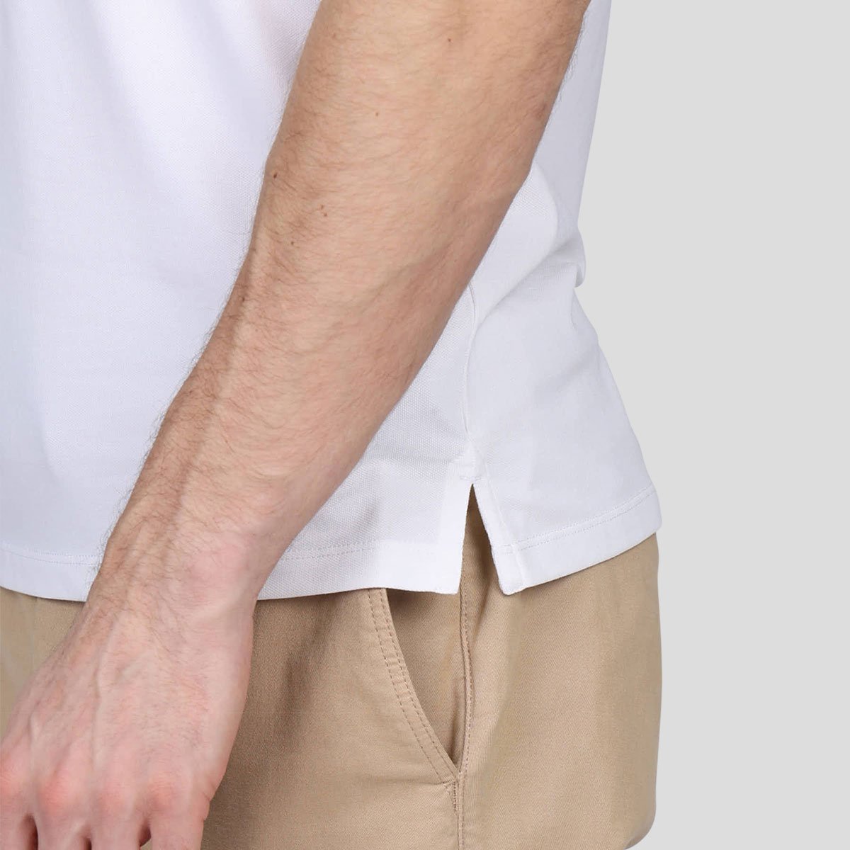 Polo sans boutons blanc, MISE AU GREEN