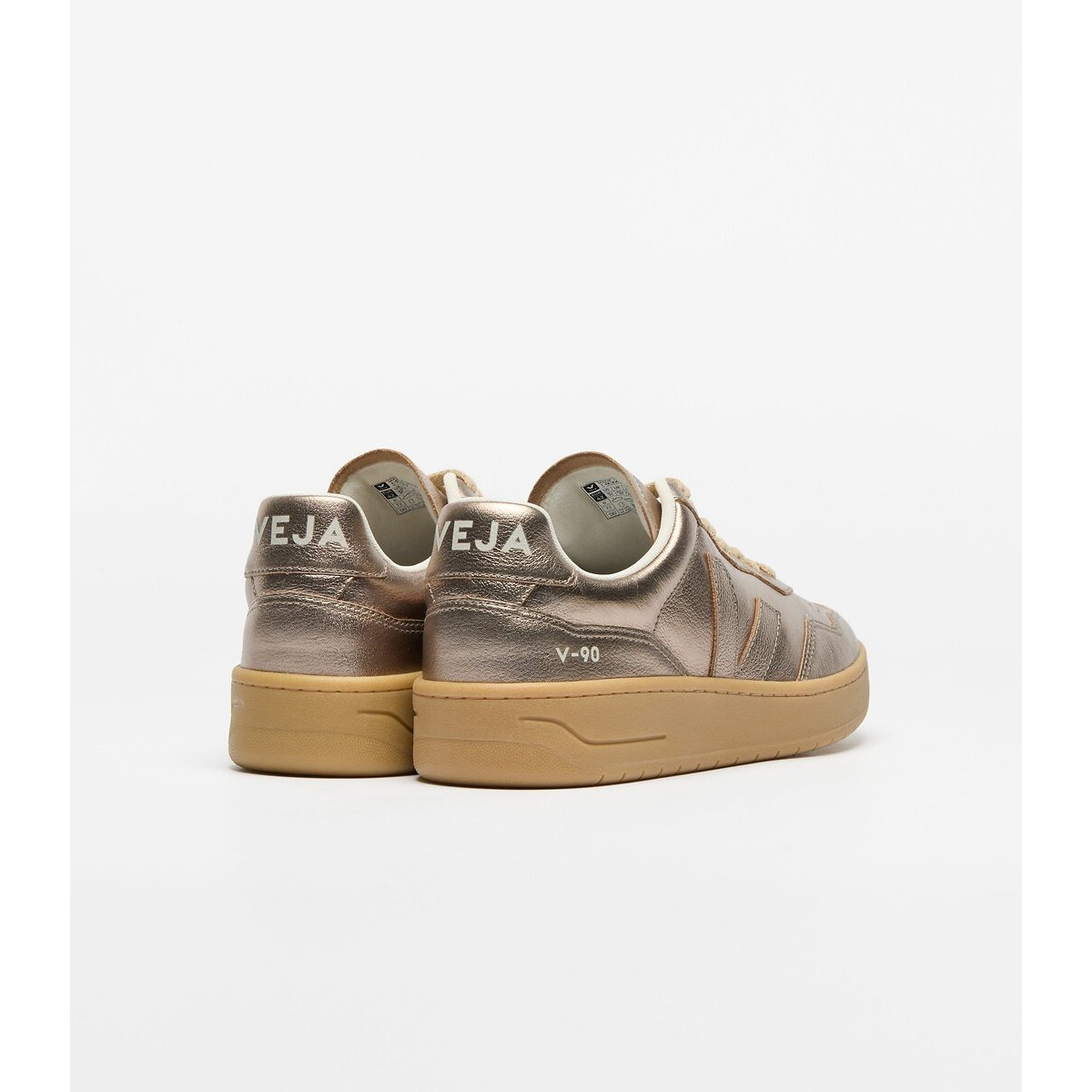 V-90 Leather Trainers bronze /beige , VEJA