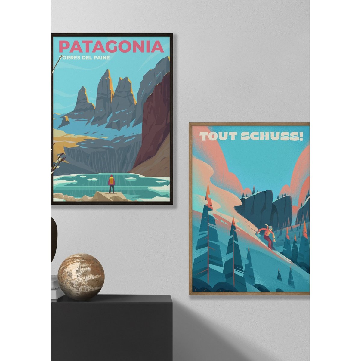 Affiche Patagonia blanc, L'AFFICHERIE