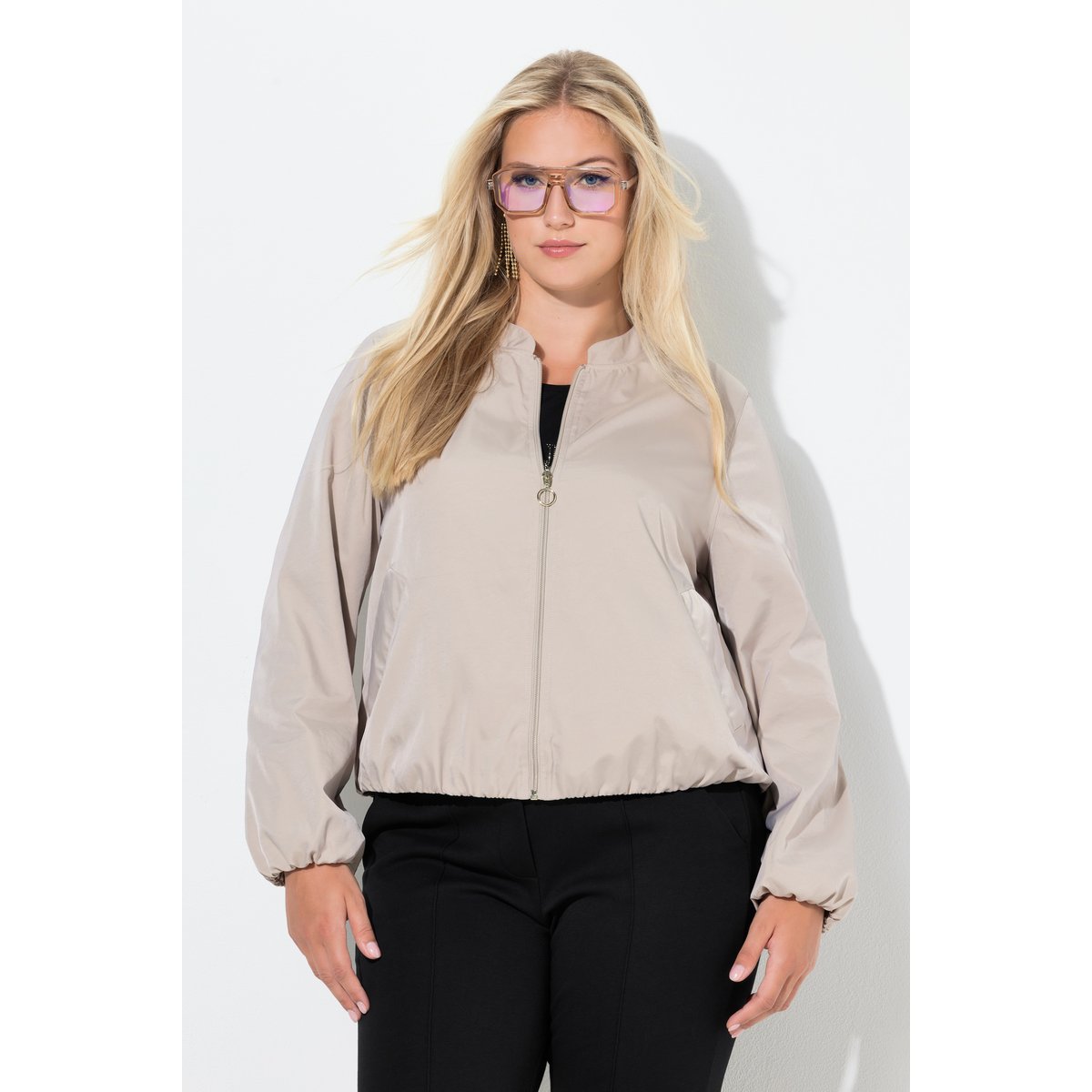 Blouson en satin mastic foncé, ULLA POPKEN