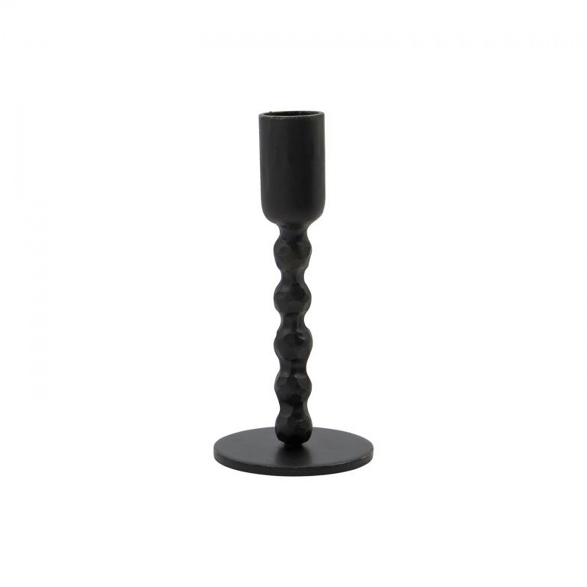 Bougeoir Mala h 13 cm noir, HOUSE DOCTOR