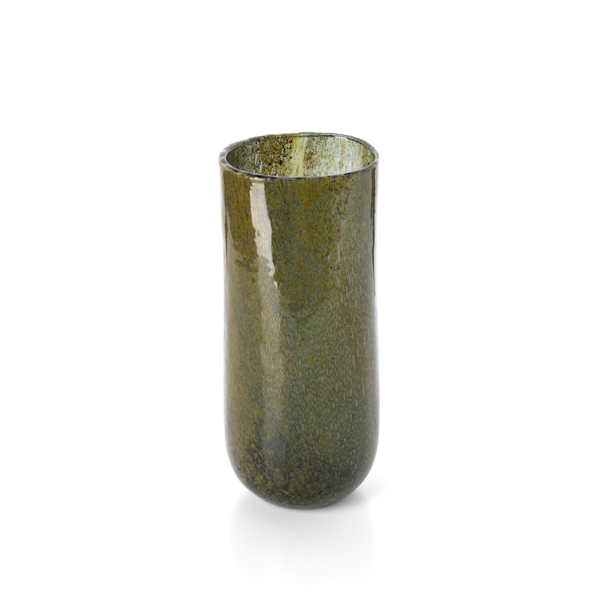 Vase en verre FOREST vert olive, BAZAR BIZAR