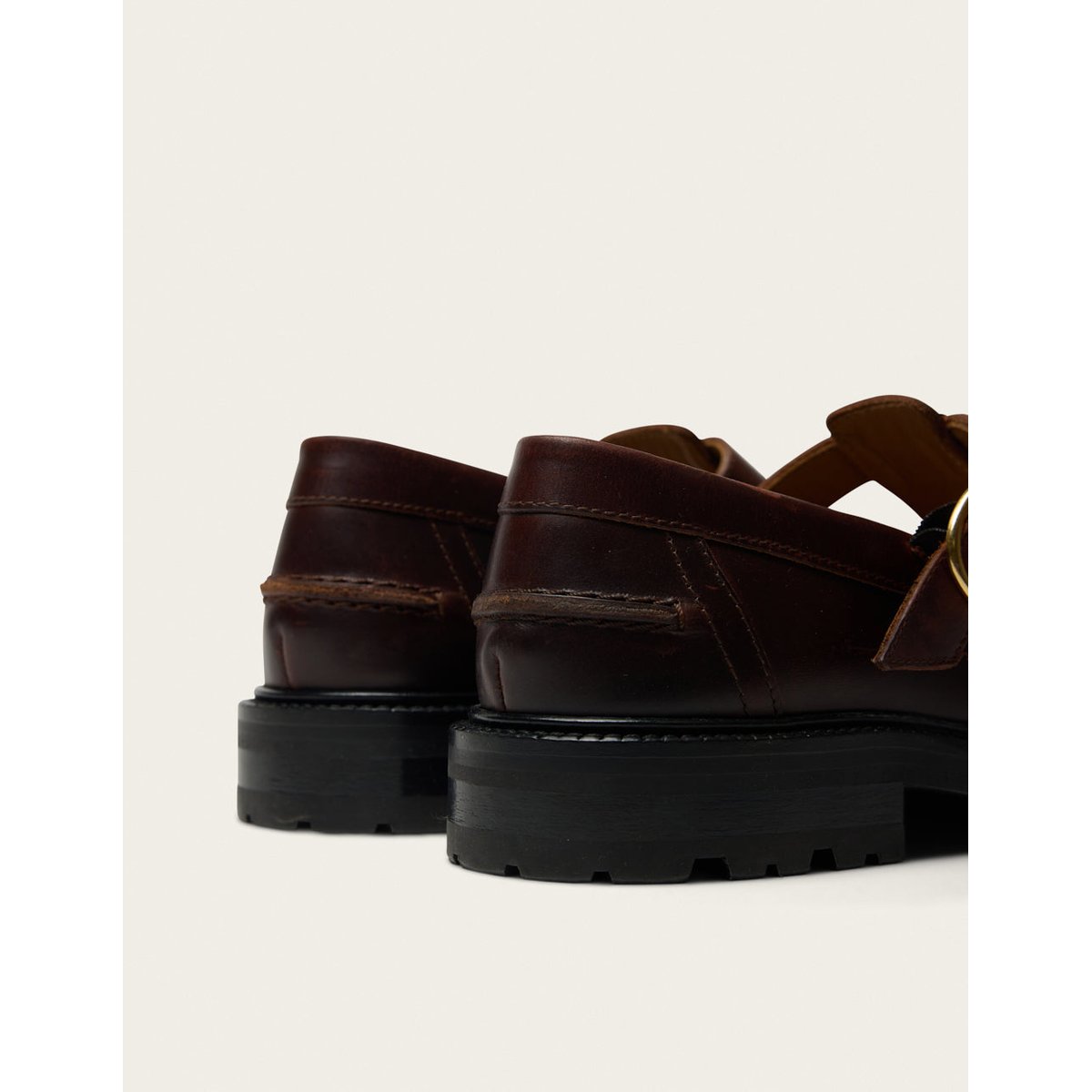 Derbies AYRO cuir pull-up marron, ODAJE