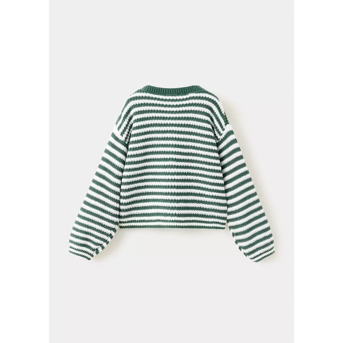 Cardigan maille rayures vert, MANGO BABY