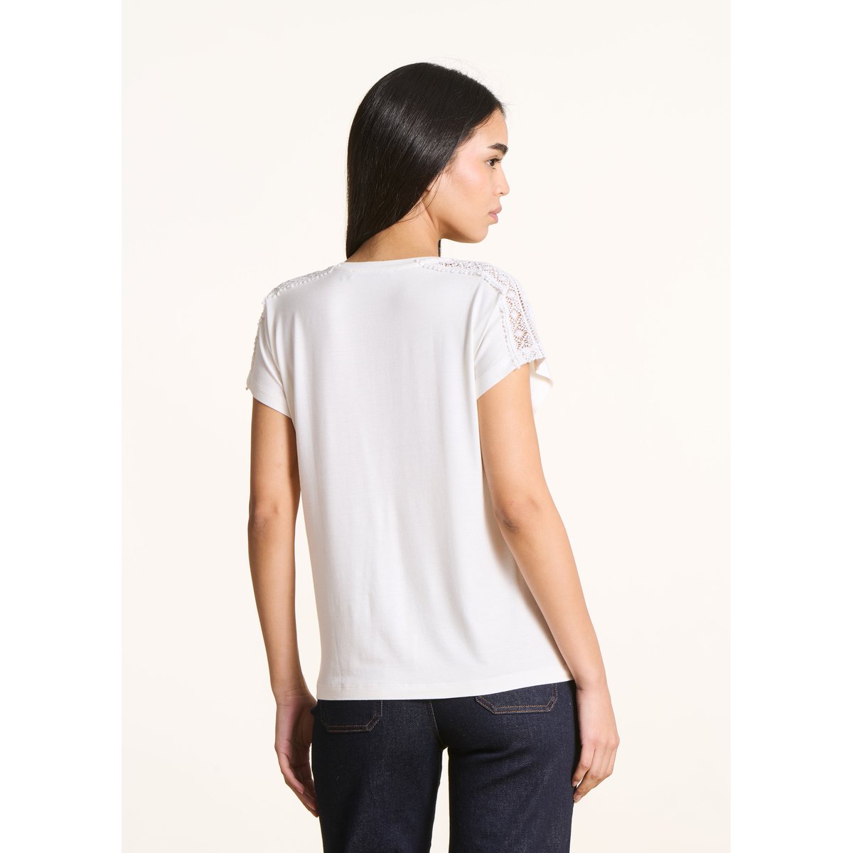 T-shirt manches courtes blanc, LA FEE MARABOUTEE