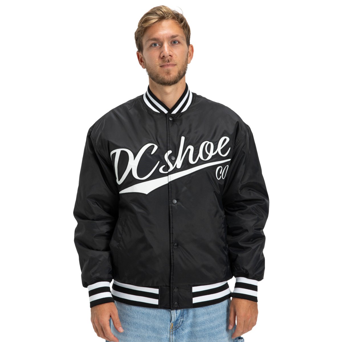 Veste avec fermeture à bouton-pression SUBSTITUTE BOMBER. noir black, DC SHOES
