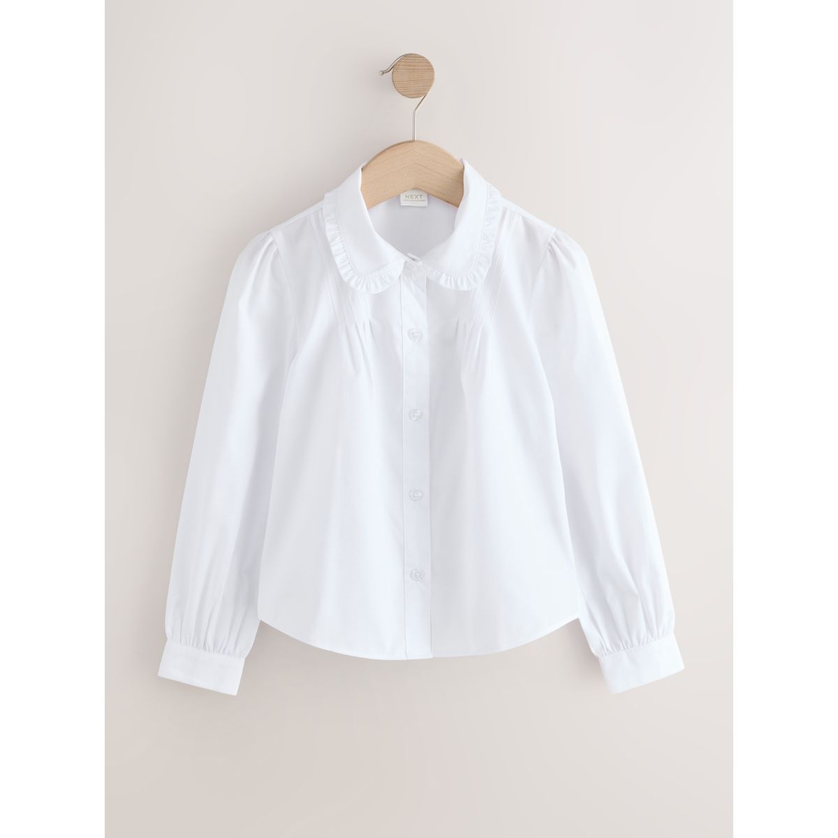 Chemise manches longues à volants, lot de 2 blanc, NEXT