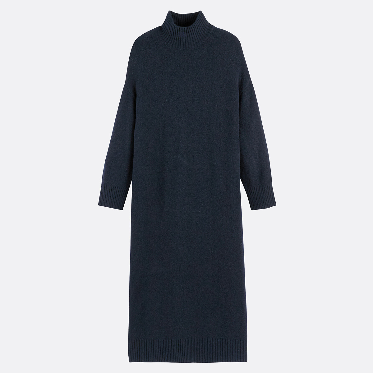 Lange trui-jurk, lange mouwen marineblauw, LA REDOUTE COLLECTIONS