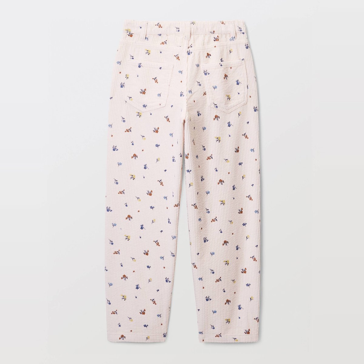 Pantalon en velours côtelé imprimé amaretti, MONOPRIX
