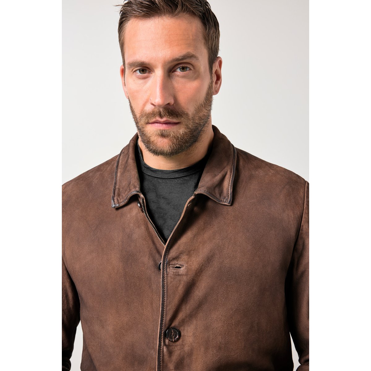 Blouson esprit vintage marron tabac, JP1880