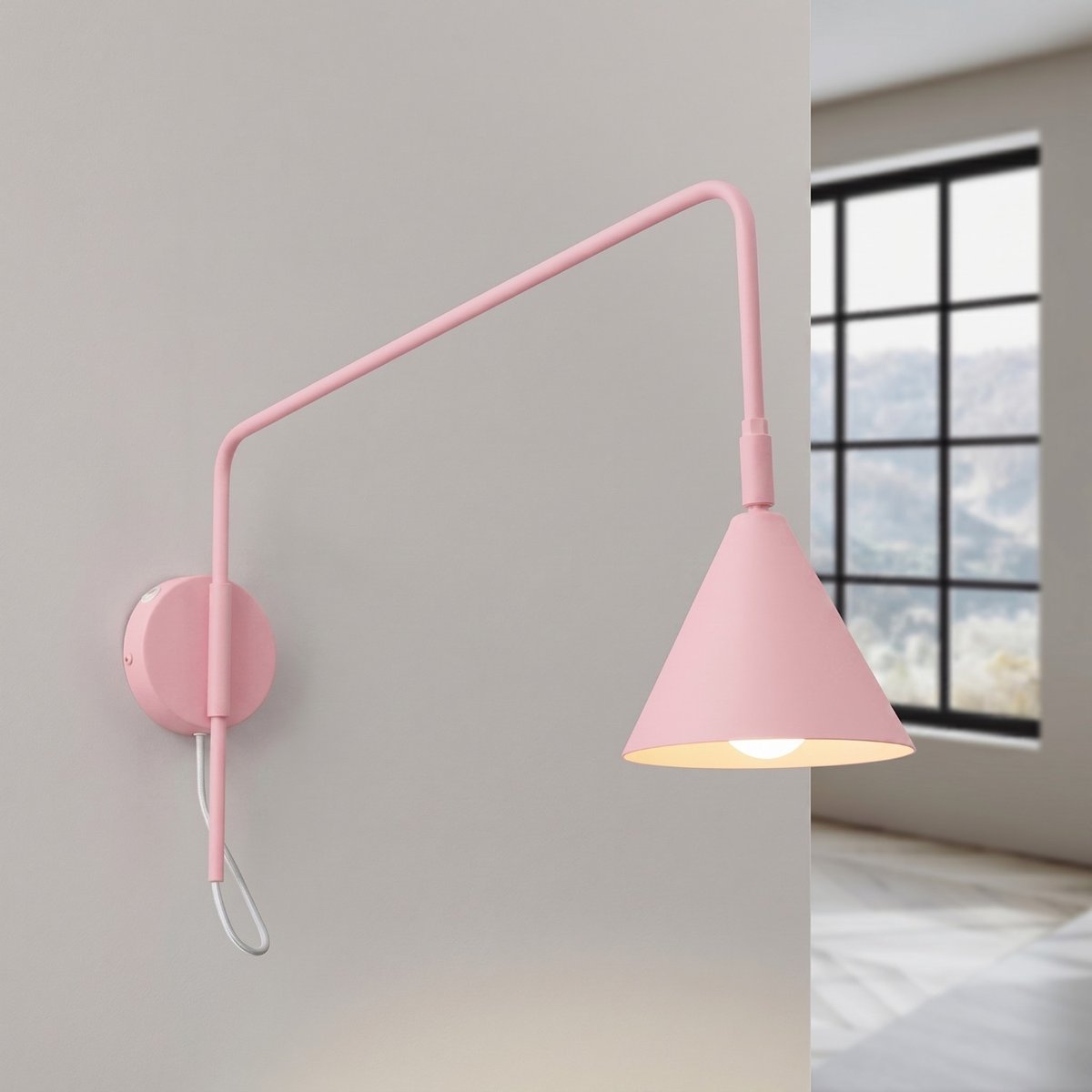 Applique murale Rose E14 1 Nox rose, EDEN