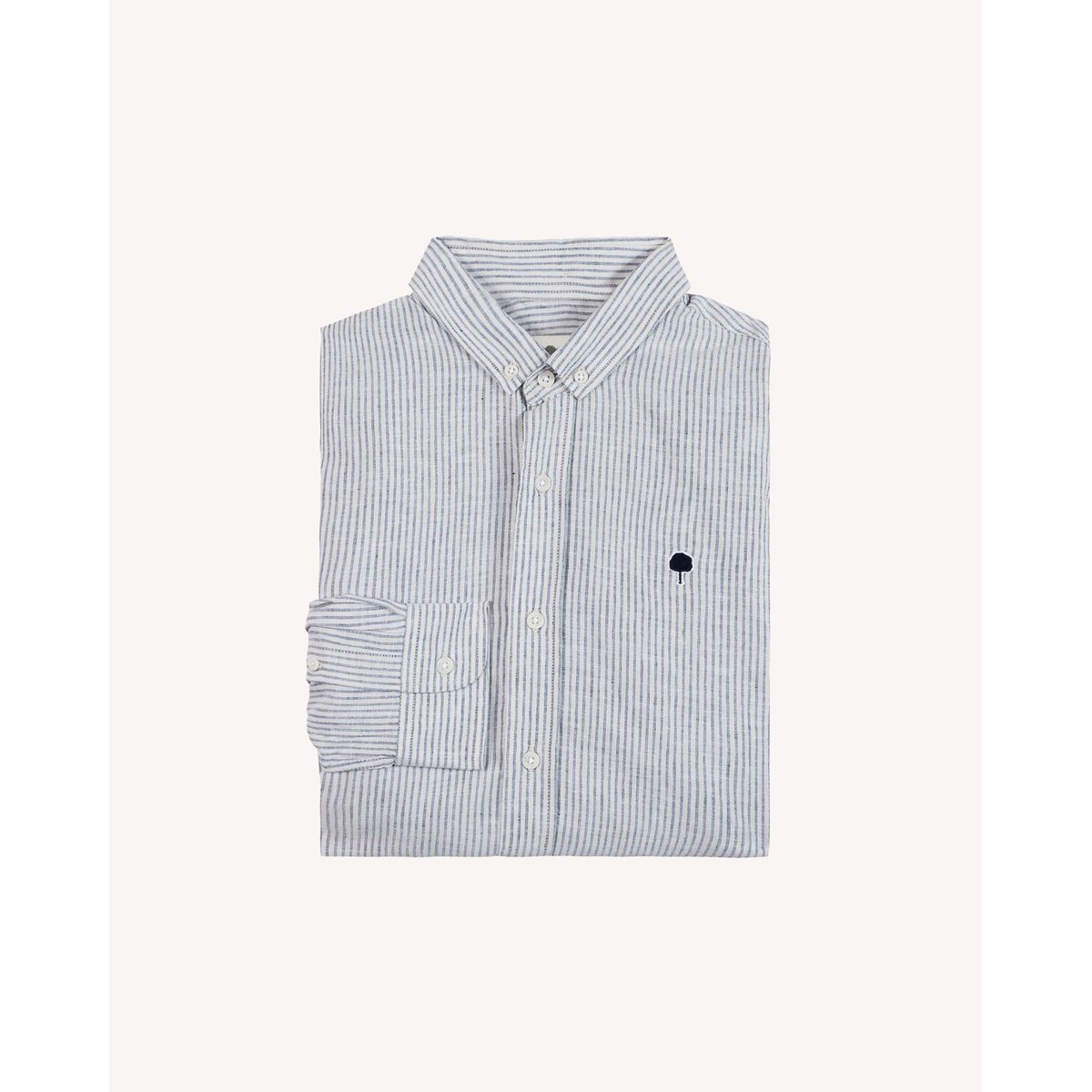 Chemise IVOY écru et bleu marine, FAGUO