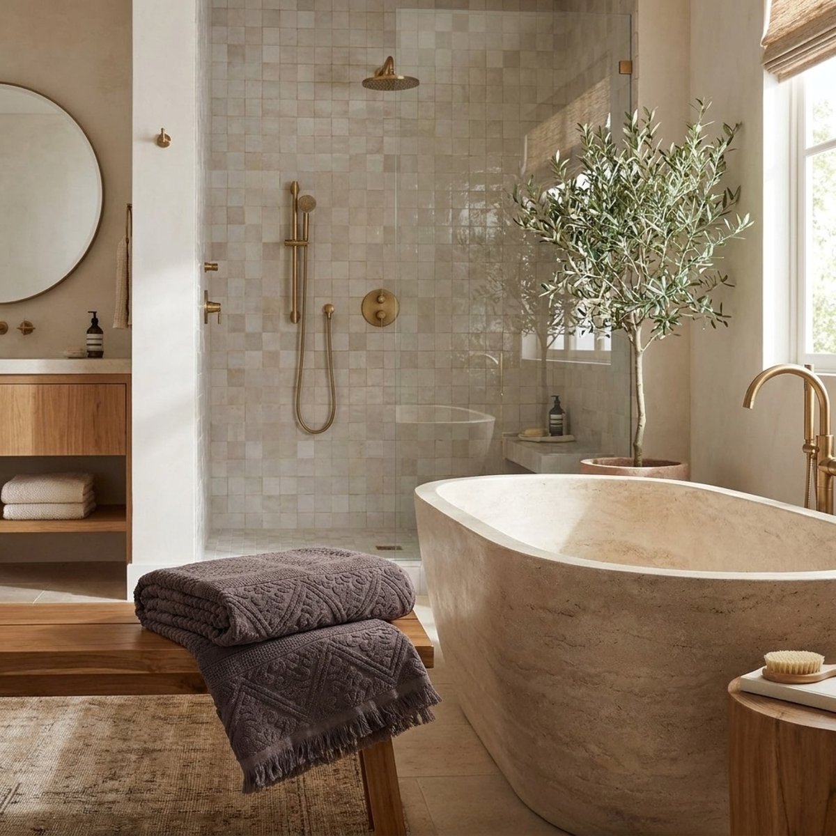 Drap de bain Harmonie Délicate ebene, EDEN