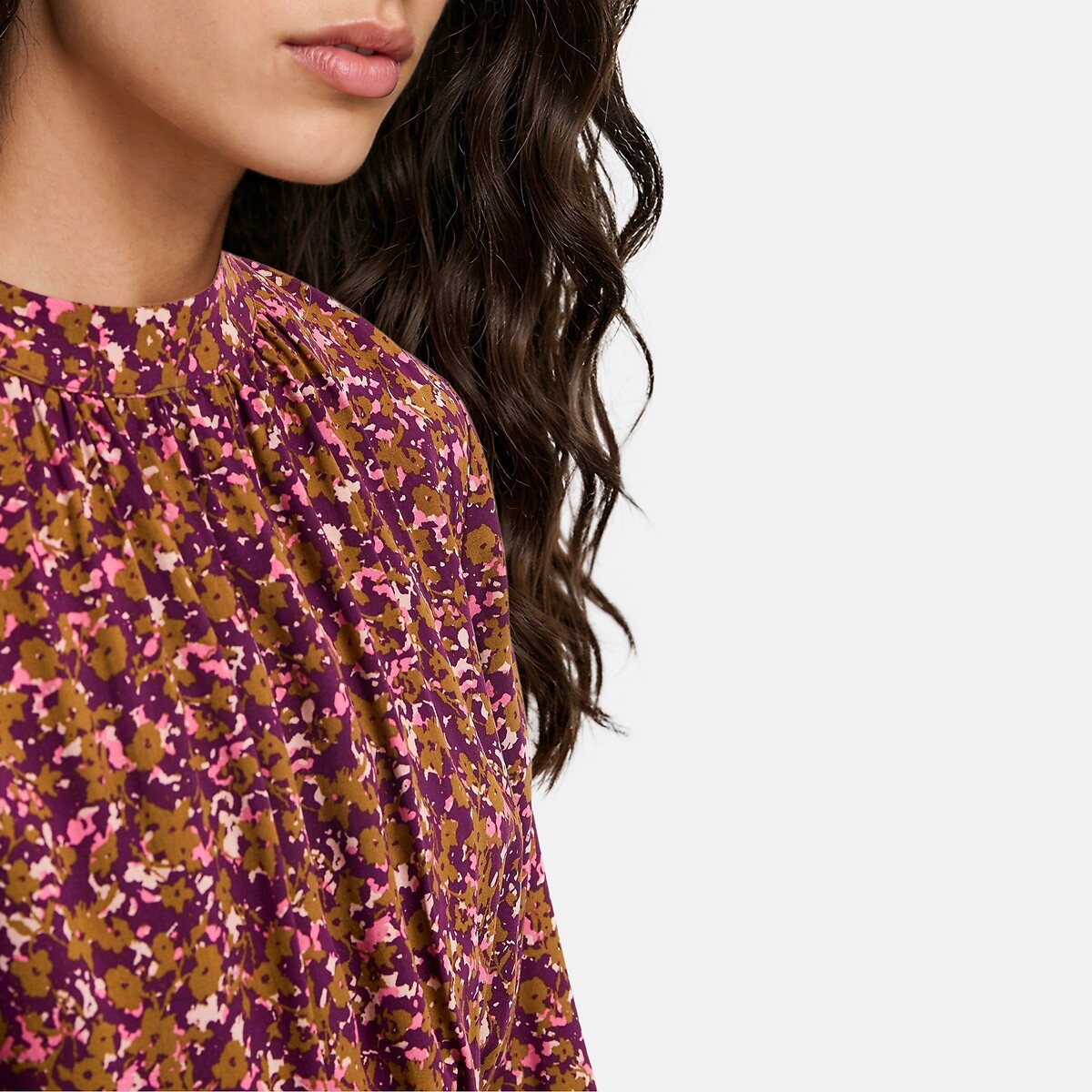 Robe longue imprimé floral, manches longues imprimé fleuri, LA REDOUTE COLLECTIONS