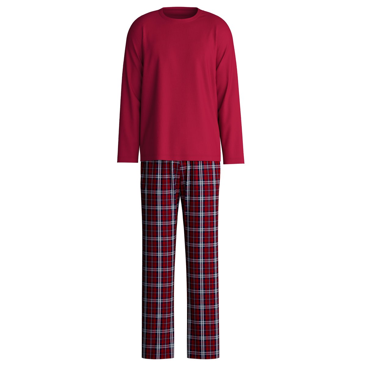 Pyjama, longue manches longues Coton FAMILY & FRIENDS rio rouge, CALIDA