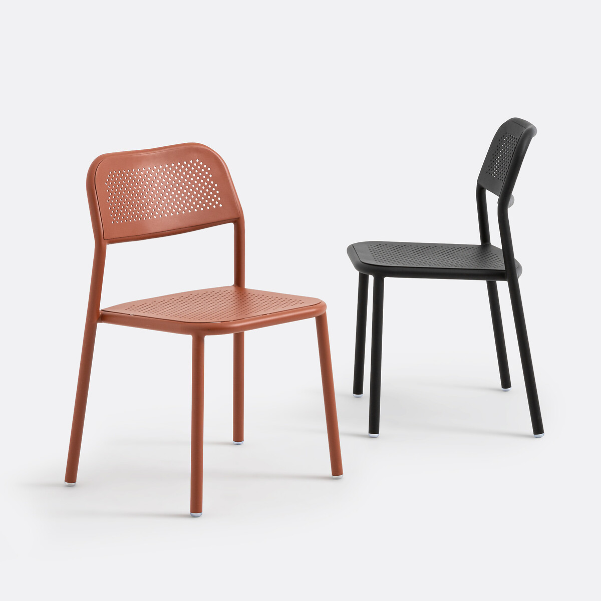 Lot de 2 chaises de jardin aluminium, Lyona noir, LA REDOUTE INTERIEURS