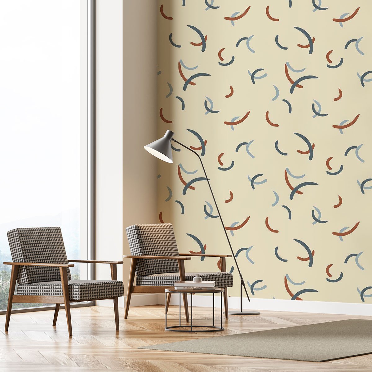 Papier peint virgule et légereté intissé, HEXOA
