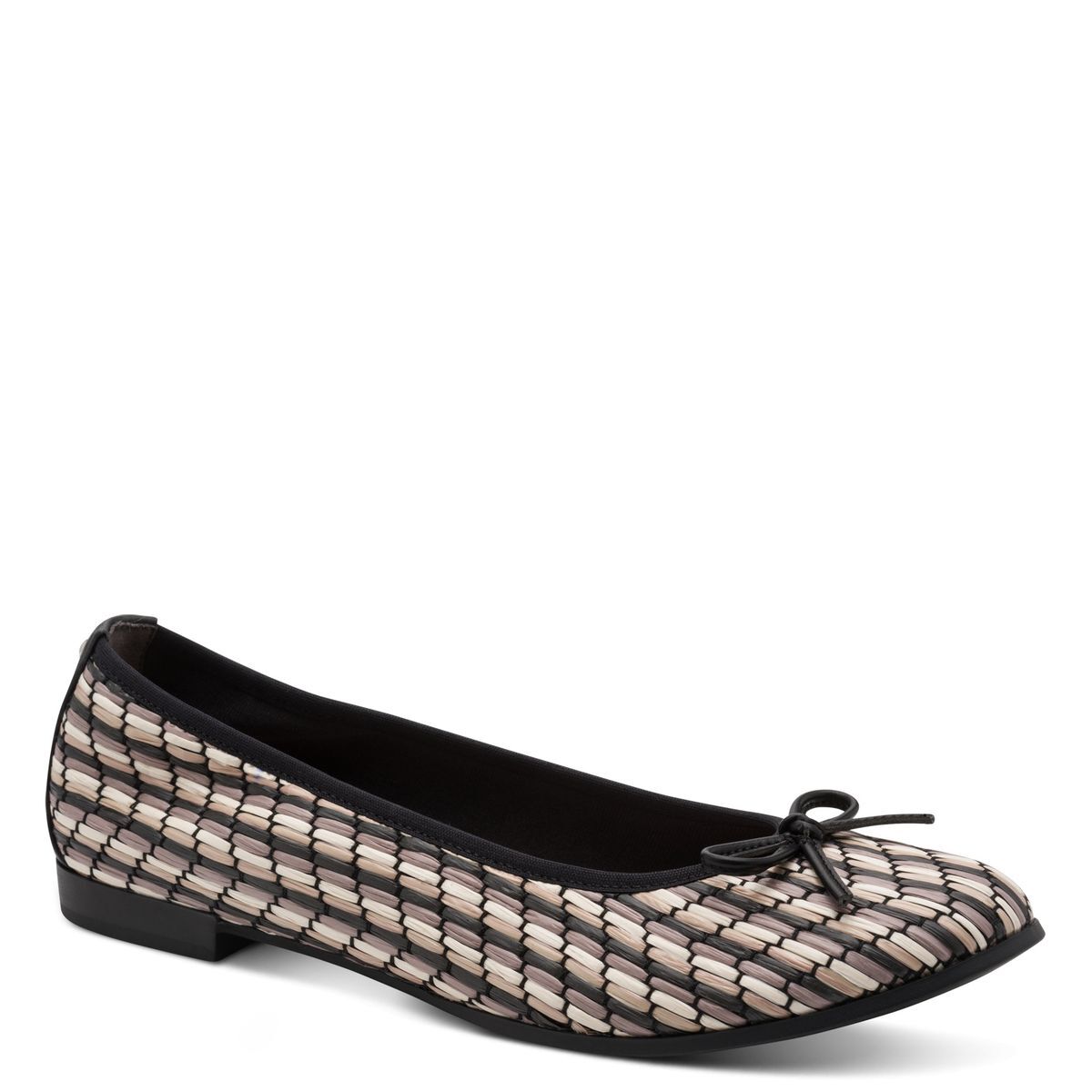 Ballerine plate noir combiné, TAMARIS