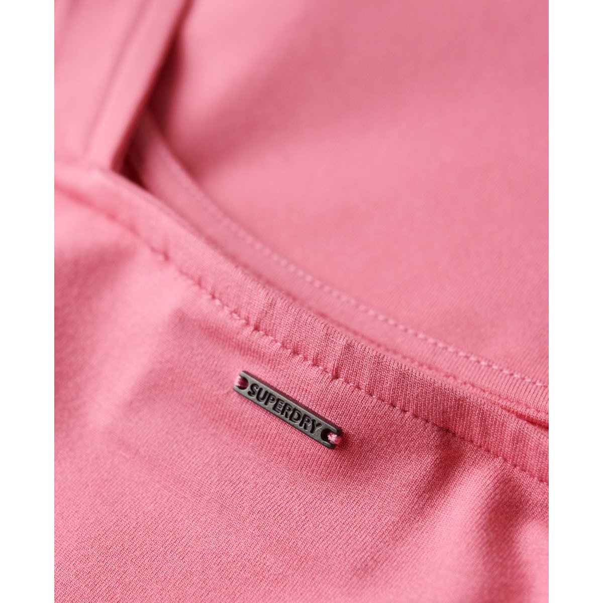 Mini robe en jersey à encolure carrée œillet rose, SUPERDRY