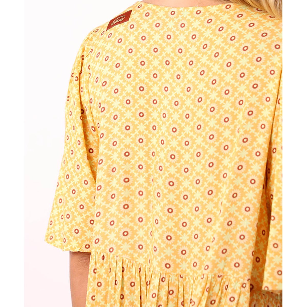 Robe longue imprimée RAVINA ambre, OXBOW