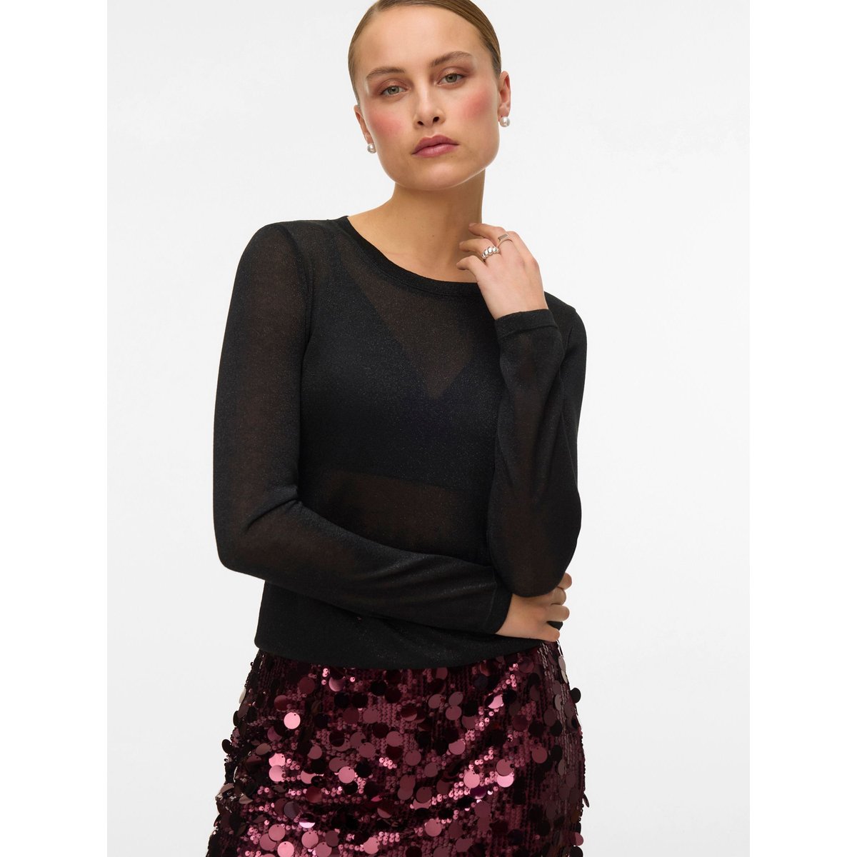 Top noire - black, VERO MODA
