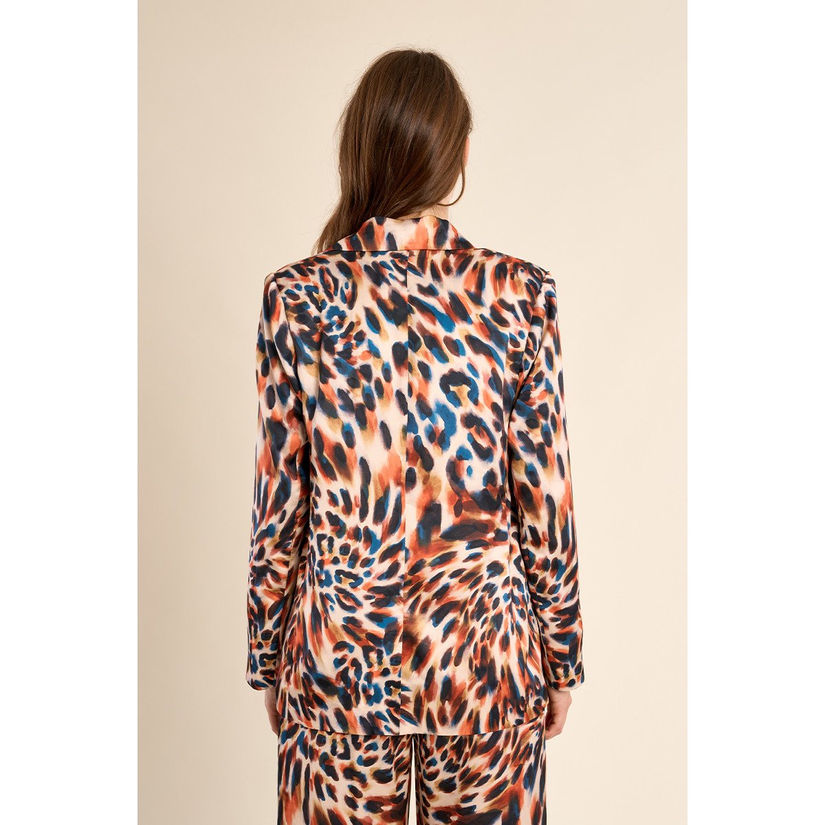 Blazer droit, imprimé orange romy, MOLLY BRACKEN