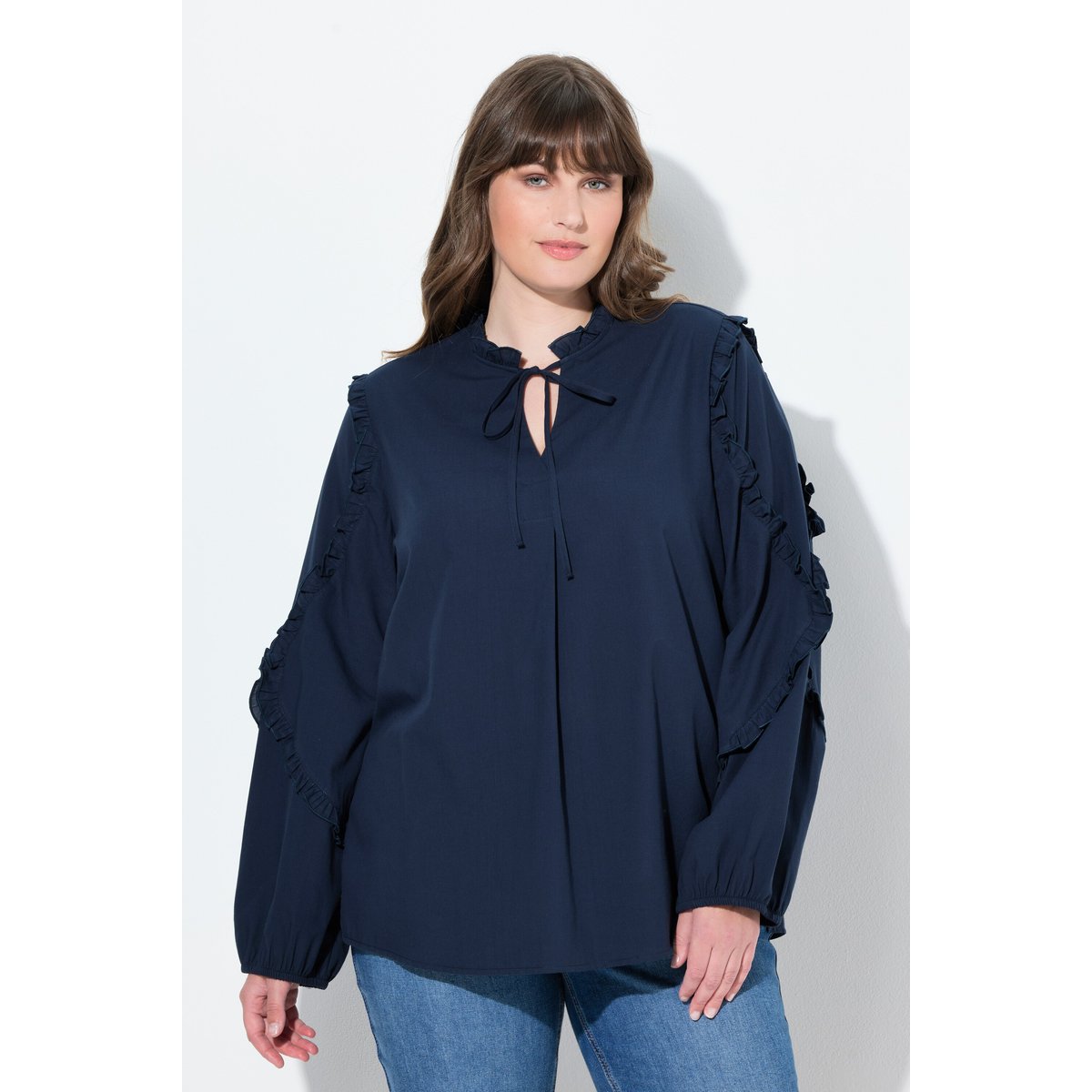 Tunique en coton bio bleu marine, ULLA POPKEN