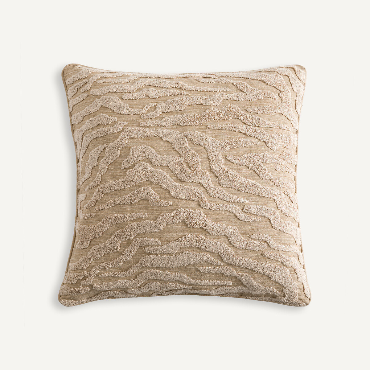 Megara Embroidered Fleece Cushion Cover amber beige, AM.PM