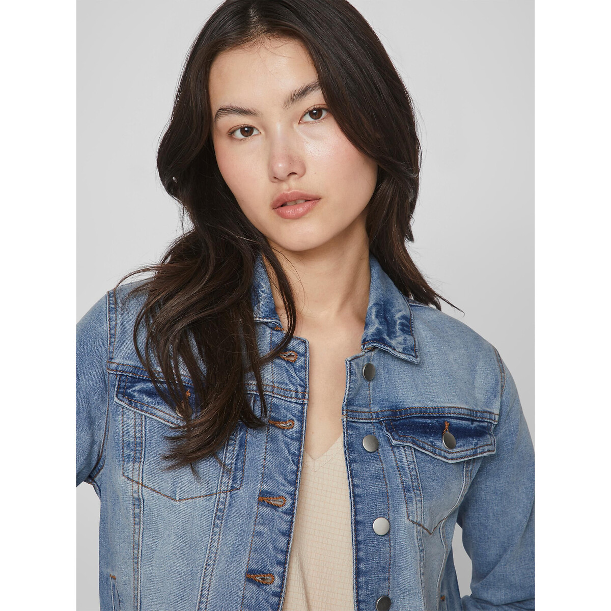Veste en jean courte, coupe droite light blue, VILA