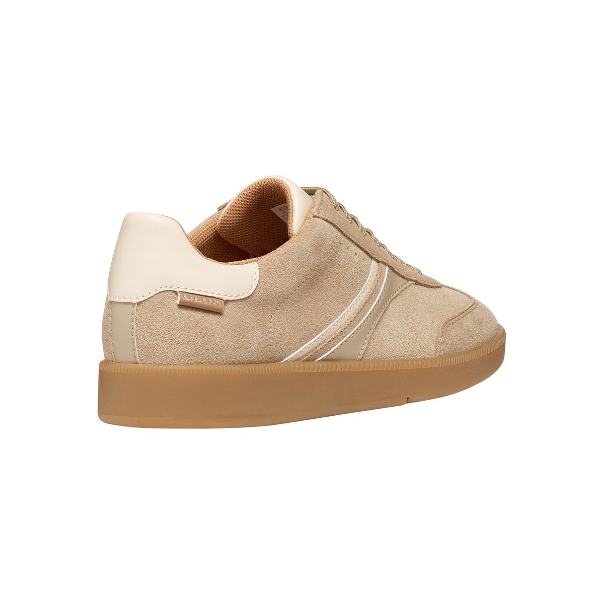 Baskets respirantes en cuir Meleda crème, GEOX