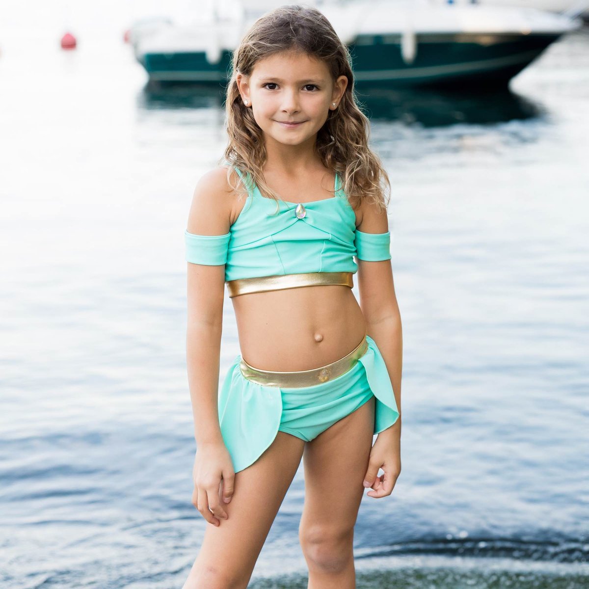 Maillot de bain 2 pièces princesse vert, GREAT PRETENDERS