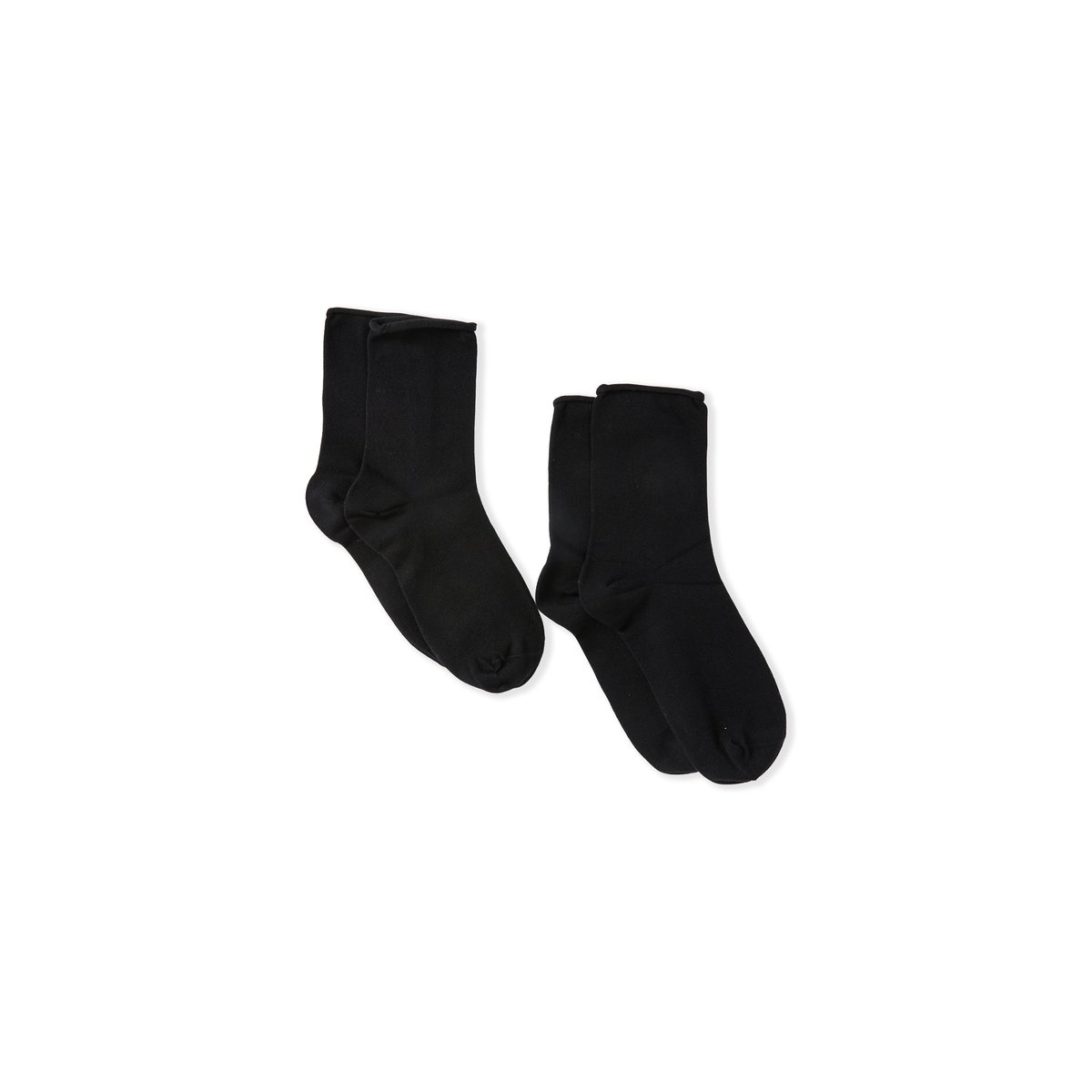 Lot de 2 paires de chaussettes avec coton COTON MIDI PAC noir, ETAM