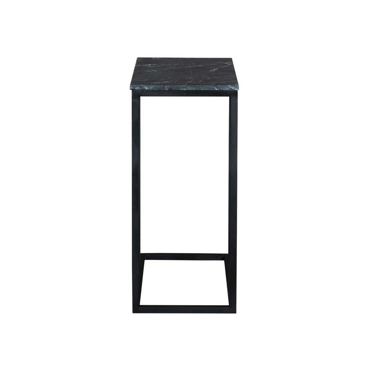 Table d'appoint marbre noir pour ordinateur DUOMO noir, PIER IMPORT
