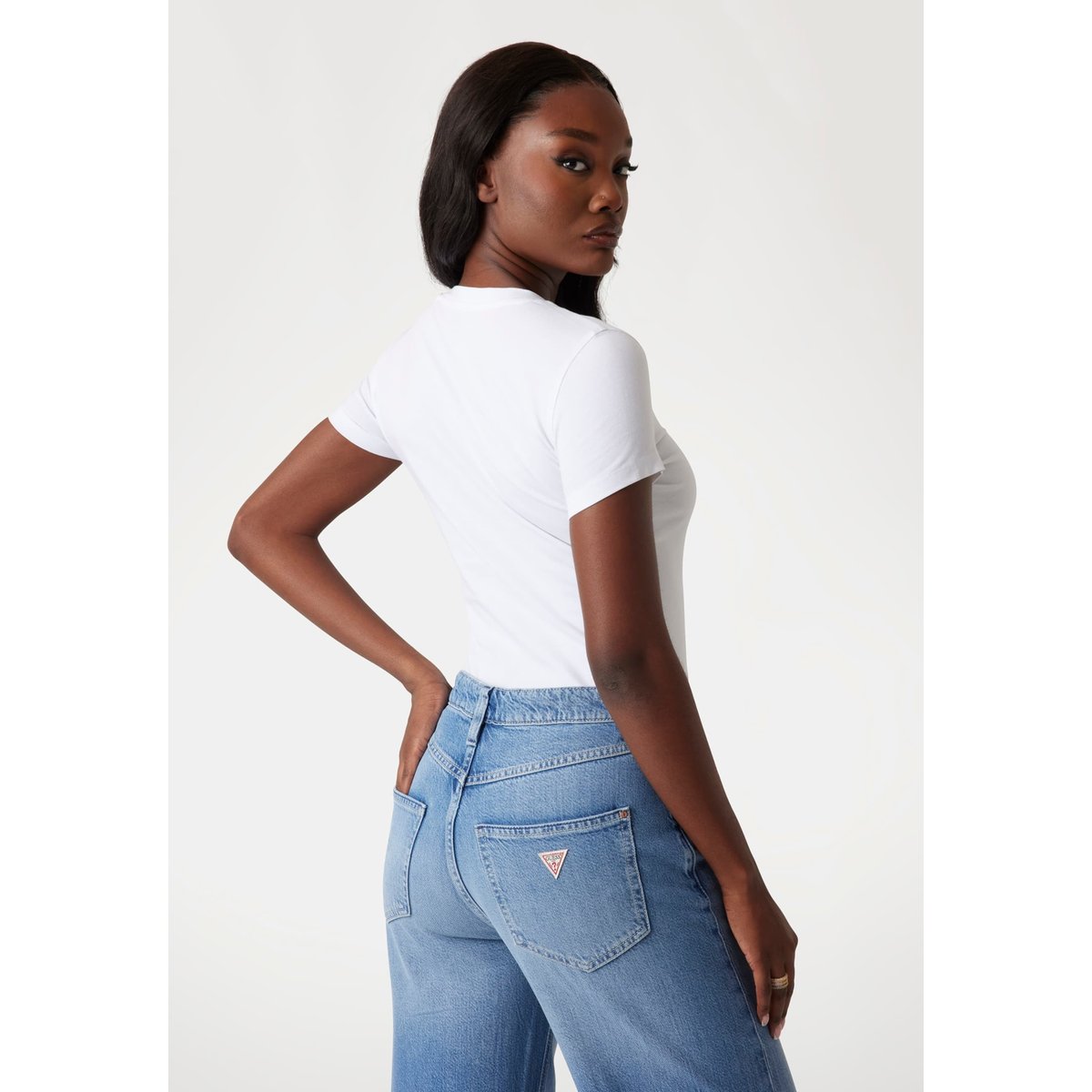 T-Shirt Logo Dégradé blanc, GUESS